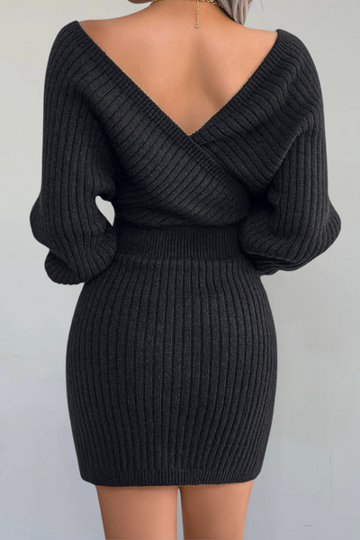 Louise ™ | V-Neck Knitted Dress