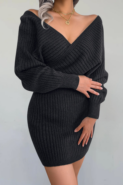 Louise ™ | V-Neck Knitted Dress